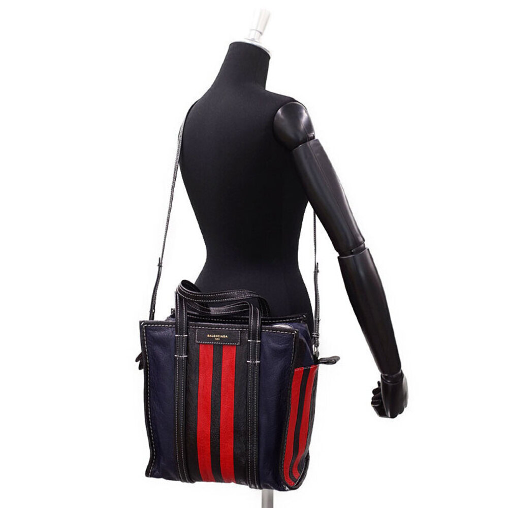 Balenciaga Bazaar Striped Shopper Bag - Picture 9 of 9
